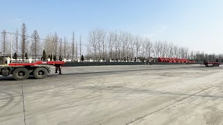 Wind Turbine Blade Transport Trailer 4 Axles 62m by CHINA HIPOTRUK [upl. by Yenhpad648]