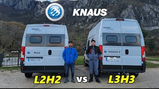 ✅️ Comparativa furgonetas camper KNAUS BoxStar Tamaño L3H3 vs L2H2 ¿Cuál comprar en 2023 [upl. by Medor]