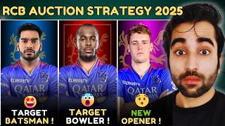 RCB Mega Auction STRATEGY and TARGET PLAYERS IPL 2025  RCB New Captain  Squad  Playing 11 [upl. by Elrod593]