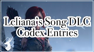 Codex Collection DAO All Lelianas Song DLC Entries [upl. by Syxela822]