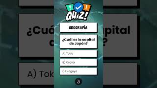 ¿Cuál es la capital de Japón cuántosabes triviageografía [upl. by Farly]