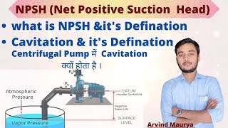 NPSH of Centrifugal pump in Hindi Cavitation  NPSH and its Derivation rasayanclasses [upl. by Inerney735]