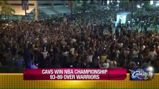 Cleveland reacts to the Cavs winning the NBA Championships [upl. by Geibel]