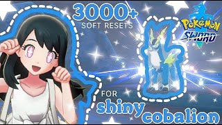 ♡ THE SECOND SHINY OF THE TRIO SHINY COBALION 3000SRs Swords of Justice Shiny Pokemon Sword ♡ [upl. by Ahsenahs]