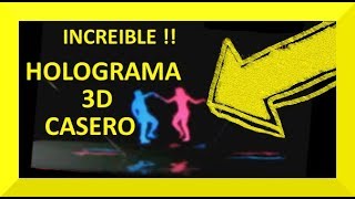 ► Hologramas 3d Casero Proyector holografico para celular 🎬 FUNCIONA [upl. by Yila667]