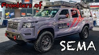 All Nissan Frontiers At The SEMA Show  Dont Miss These [upl. by Atenaz]