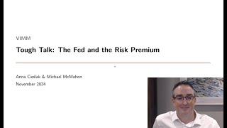 Michael McMahon – Tough talk The Fed and the risk premium [upl. by Davida]