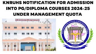 Telangana Management quota PG Admissions KNRUHS PG counselling [upl. by Ching]