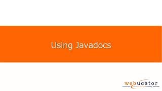 Using javadoc [upl. by Schwab345]