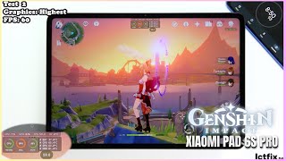 Xiaomi Pad 6s Pro Genshin Impact Gaming test  Snapdragon 8 Gen 2 144Hz Display [upl. by Knighton]