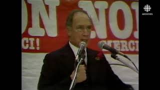 Référendum Québec 1980  discours de Pierre Elliott Trudeau premier ministre du Canada [upl. by Burnie676]