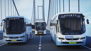 APSRTC Buses chasing at Golden gate San Francisco bridge Watch till end and see who WON the race [upl. by Trub]