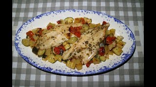 FILETTI DI BRANZINO O SPIGOLA AL FORNO CON VERDURE [upl. by Dena]