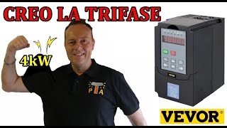 0902 COME CREARE LA TRIFASE IN CASA VEVOR VFD 4KW [upl. by Willumsen]