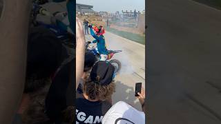 Haiden Deegan Burnout explore dirtbike deegan [upl. by Kcirednek686]