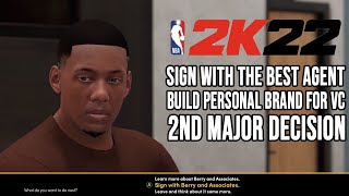 NBA 2K22 WHICH AGENT TO SIGN WITH TO INCREASE PERSONAL BRAND FOR FASTER MAX VC ENDORSEMENTS [upl. by Osborne695]