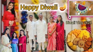 Diwali vlog 🪔  Laxmi pujan  Decoration vlog  Fatake  Diwali 2024 vlog  Marathi Vlogs  diwali [upl. by Deeraf124]