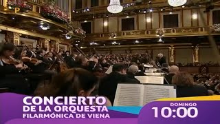 Concierto de año nuevo de la orquesta filarmónica de Viena  Promo tvcnoticias [upl. by Perrine]