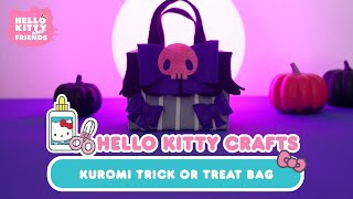 Kuromi Trick or Treat Bag with Hello Kitty and Friends Island Adventure  Hello Kitty DIY [upl. by Lotty]