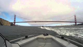 Hewescraft Searunner 200 Returning Through the Golden Gate Bridge [upl. by Katlin]