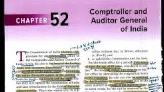 Indian Polity Chp 52 Comptroller and Auditor General Laxmikanth Polity Speedy Revision course [upl. by Gamages]