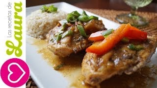 Como hacer POLLO A LA NARANJA Comida Saludable  recetas de Comida china [upl. by Odilia]