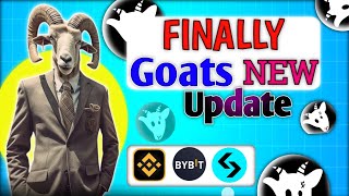 Finally Goats New Update 😲  Goats Airdrop Update  Goats Airdrop listing [upl. by Adnilim]