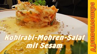 KohlrabiMöhrenSalat mit Sesam  Rohkostsalat  Kohlrabisalat [upl. by Uzziel]