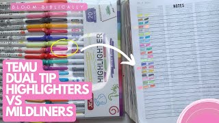 Temu Dual Tip Markers VS MildLiners [upl. by Ennyletak]