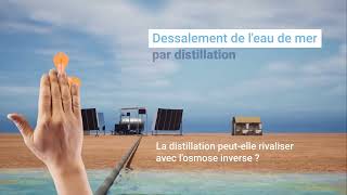 Système de désalinisation deau de mer par distillation France [upl. by Ketti840]