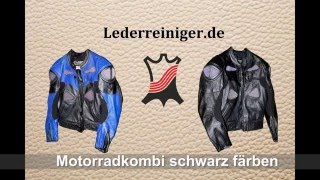 Motorradkombi schwarz färben [upl. by Lytsirhc]