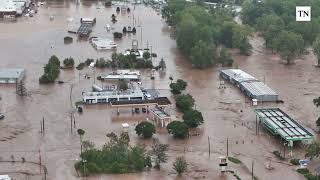 NC flooding in Asheville and Black Mountain Damage seen via drone footage in aftermath of Helene [upl. by Adev]