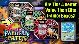 Are These The Best Pokémon TCG Scarlet amp Violet Paldean Fates Tin [upl. by Innus]