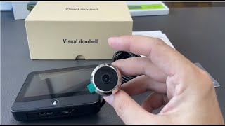 Unboxing Mini 1080P Tuya Smart Life Home Digital Doorbell Viewer Review Aliexpress [upl. by Aura]