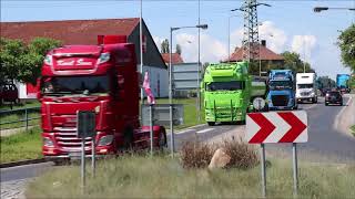 Truck week Panenský Týnec spanilá jízda on board Scania V8 [upl. by Millham]