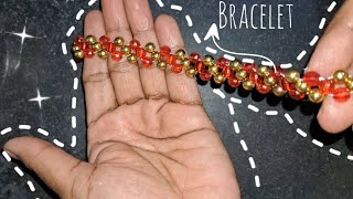 Handmade JewelleryBeads Bracelet TutorialPearl Bracelet Useful amp Easy [upl. by Kara162]