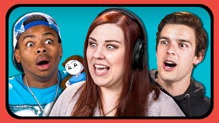 YouTubers React To Try Not To Sing Along Challenge Internet Songs 4 [upl. by Norvan]