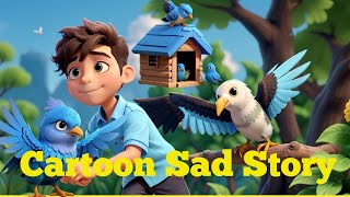 Cartoon sad love story  Cartoon hindi story Cartoon Bird Story  Cartoon Animation  Cartoon WZC [upl. by Naras]