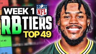 Week 1 Fantasy Football RB Rankings Top 49 [upl. by Acirema]