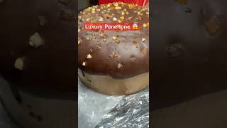 Luxury panettone chocolate food chocolate yummy youtubeshorts sweet orange foodie wow short [upl. by Kciredohr]