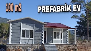 PREFABRİK EV TURU NET 100 M2  Prefabrik Ev İnceleme [upl. by Heilman488]