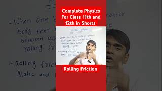 Rolling Friction ll Friction ll For Class 11th NEET and JEE [upl. by Hcahsem]