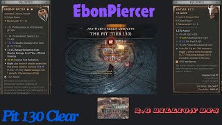 Diablo 4  Blight Ebonpiercer Pit 130 Clear [upl. by Aicitan]