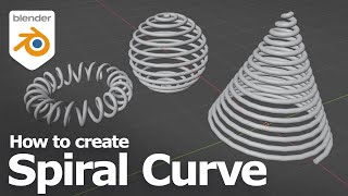 How to make a spiral curve in Blender using free addon [upl. by Telfore]