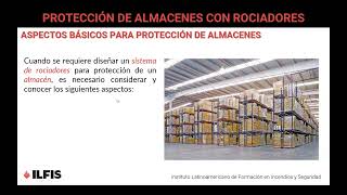 INTRODUCCIÓN A LA PROTECCIÓN DE ALMACENES CON ROCIADORES [upl. by Stoat]