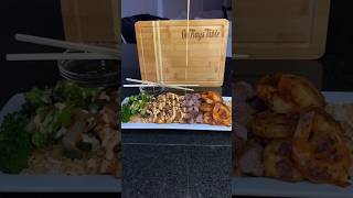 Hibachi Chicken Shrimp and Steak fyp shorts love food homemade diy reels howto cooking [upl. by Sylvanus]