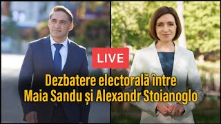 LIVE Dezbatere electorală între Maia Sandu și Alexandr Stoianoglo [upl. by Rehpotisrhc]