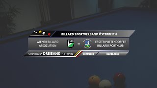 Dreiband Bundesliga 202324  Runde 14  WBA gg Pottendorf  Tisch 1 [upl. by Anej]