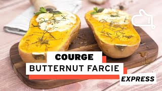 Recette de courge butternut farcie express délicieuse [upl. by Kamp372]