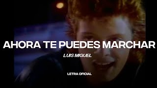 Luis Miguel  Ahora Te Puedes Marchar Lyric Video  CantoYo [upl. by Ahsima970]